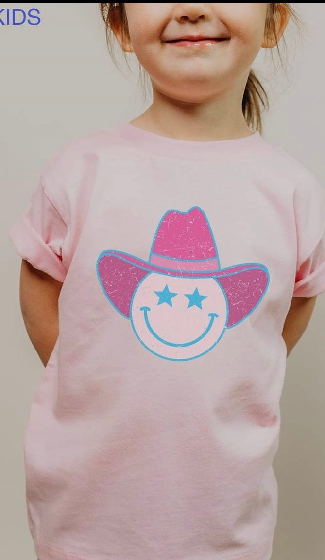 Star Cowboy Smiley kids tee