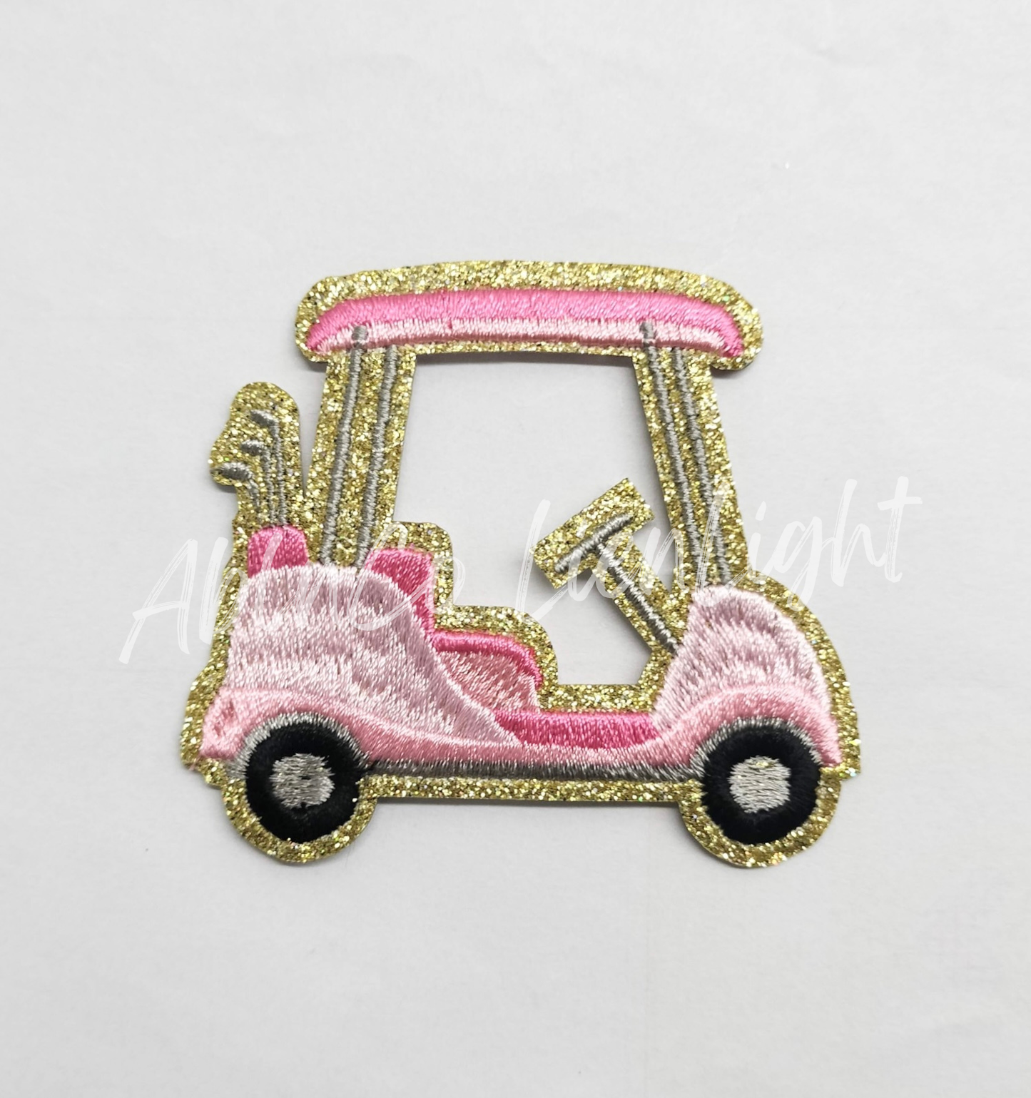 Trucker hat patches 3” preppy pink golf cart patch iron on