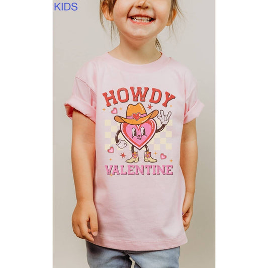 Howdy Valentine Kids Graphic Tee