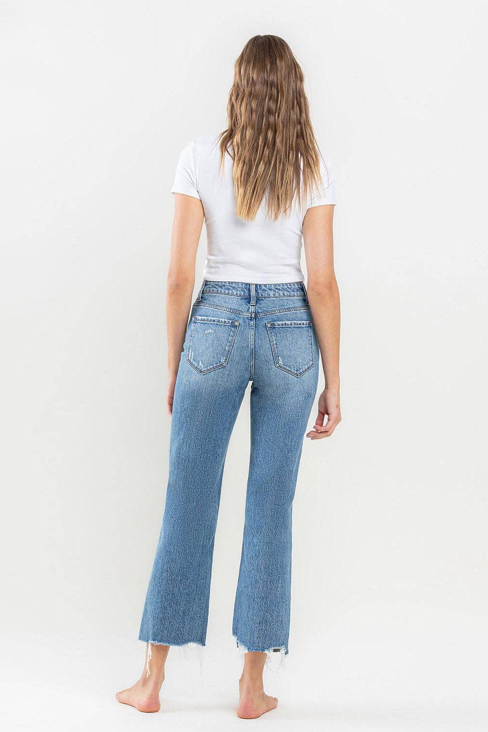 HIGH RISE CROP WIDE LEG JEAN T6202