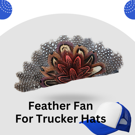 Western Feather Fans for Trucker Hats Hat Bar Supplies