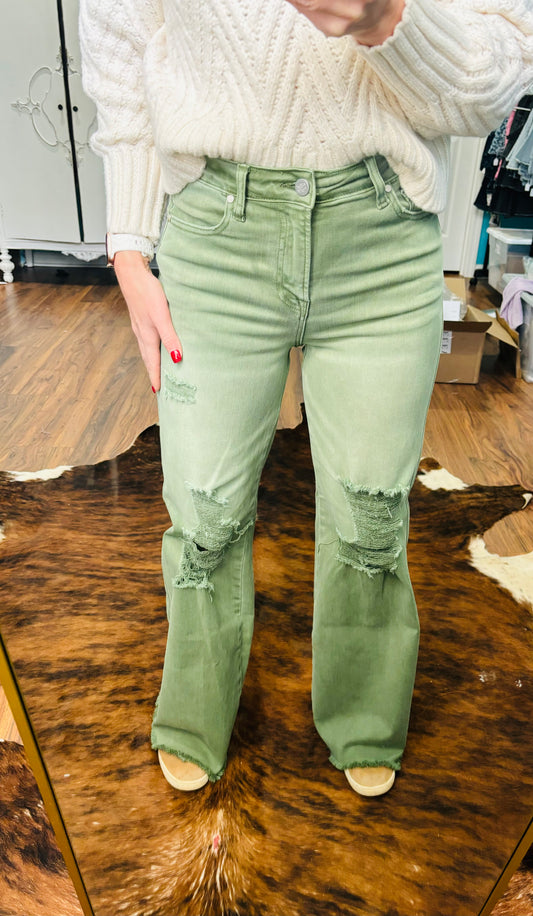 BLAKELEY DISTRESSED COLORED JEANS