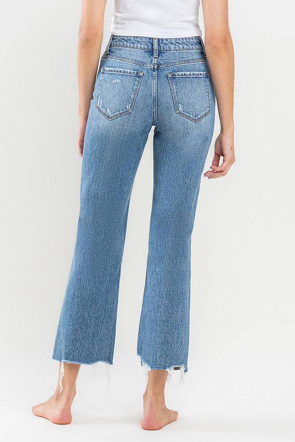 HIGH RISE CROP WIDE LEG JEAN T6202