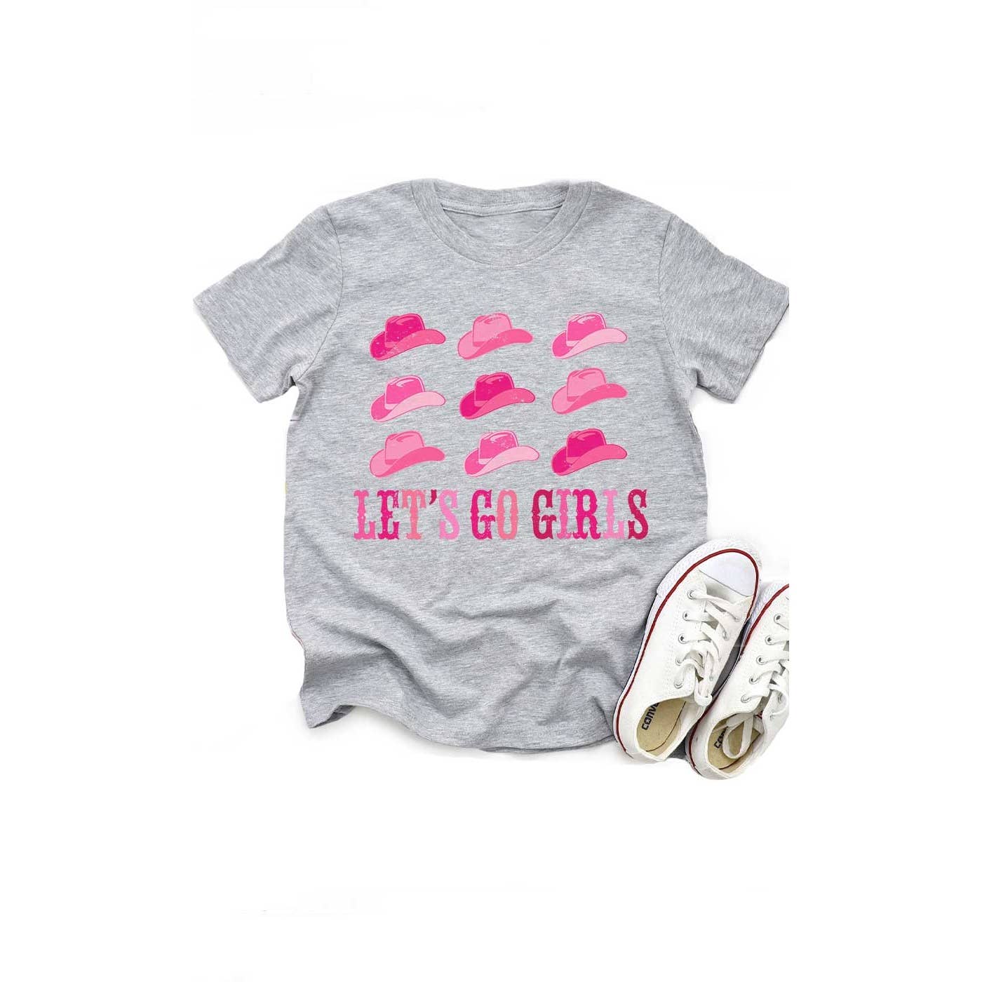 Cowgirl Hat Lets Go Girls Western Kids Graphic Tee