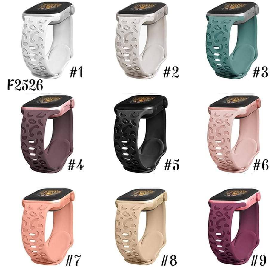 Colored Leopard Apple Watch Bands