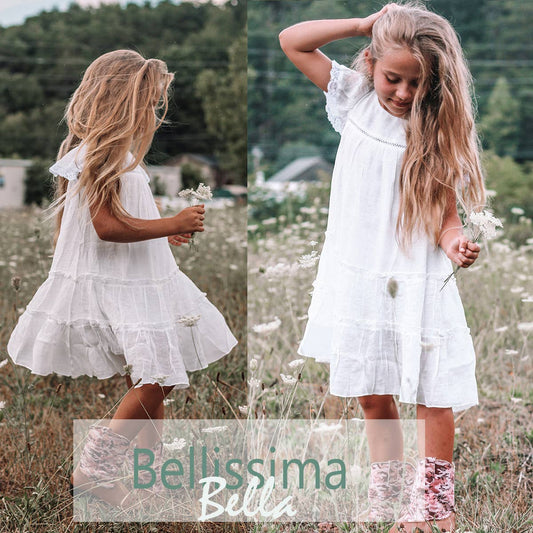 White_Belissima Bella Dress for Toddlers & Girls LL32